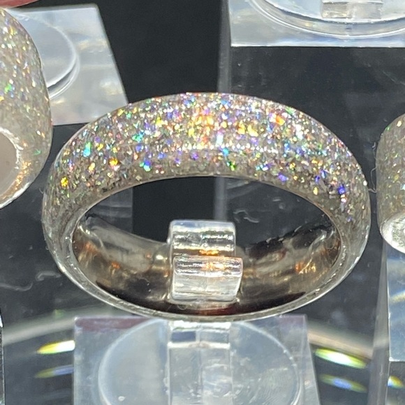 Custom Diamond-dust rings! I can make them different sizes and widths. - Picture 5 of 7